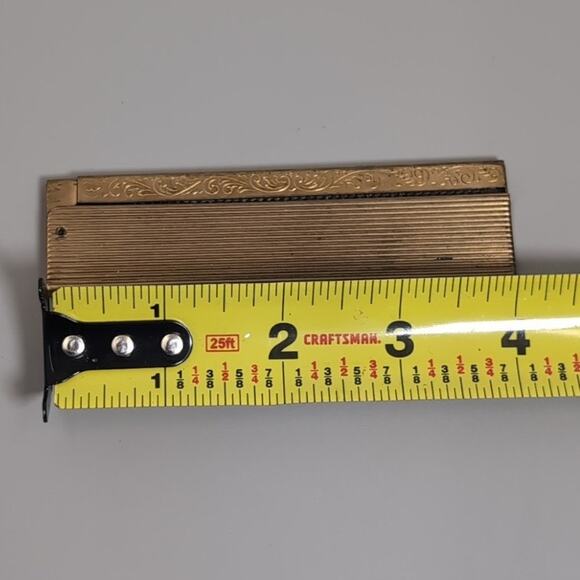 4" Vintage 1920s GOLD TONE Comb Pocket Case - Picture 4 of 4